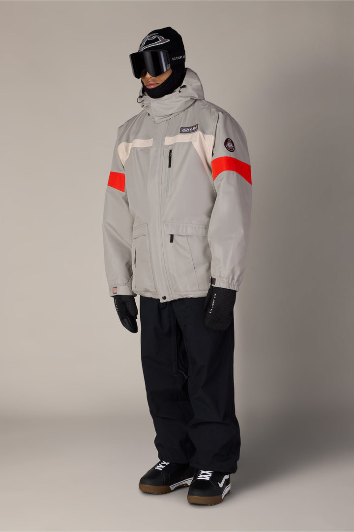 686 Men's 2001 Logic Jacket — LIGHT GREY COLORBLOCK (vista 2)