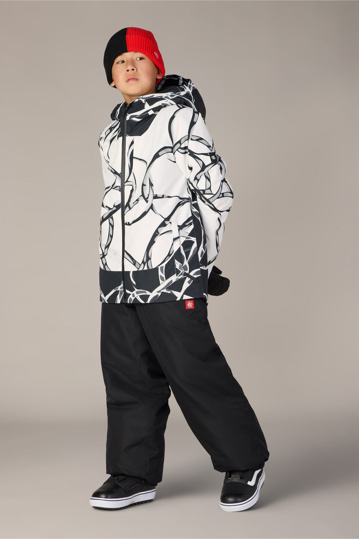 686 Boys' Gateway™ Insulated Jacket — WHITE WIRE COLORBLOCK (vista 2)