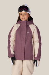 686 Girls' Hologram™ Insulated Jacket - BLACK PLUM COLORBLOCK