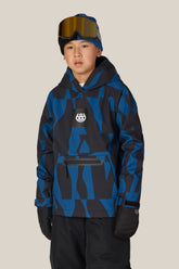 686 Youth Waterproof Hoody - BLUE ASH SHAPES