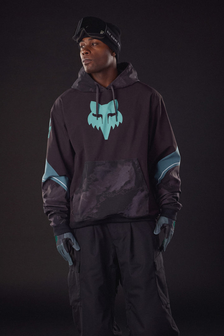 686 Men's Fox Racing Waterproof Team Hoody — FOX PALE FIRN