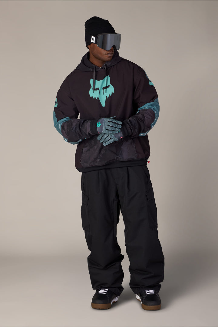 686 Men's Fox Racing Waterproof Team Hoody — FOX PALE FIRN (vista 2)