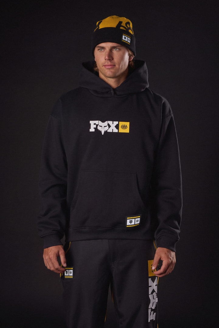 686 Men's Fox Racing Premium Heavyweight Pullover Hoody — FOX BLACK