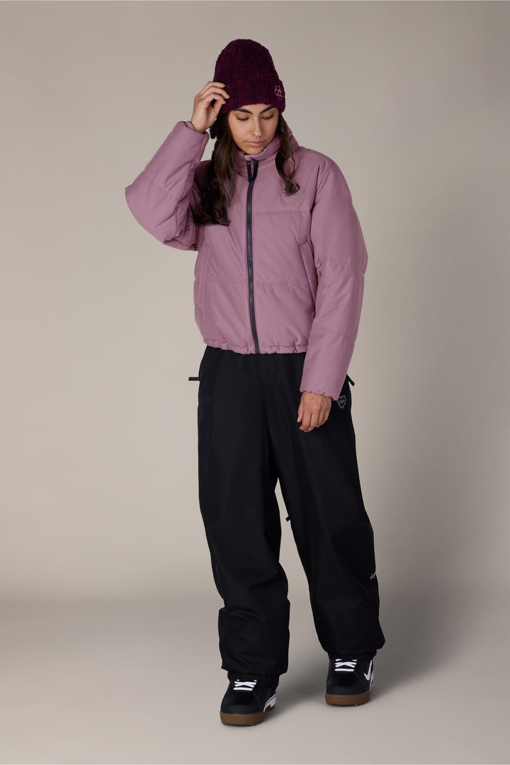 686 Women's Gracious Puffer Jacket — BLACK PLUM (vista 2)