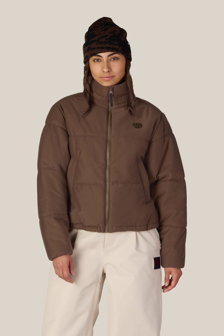 686 Women's Gracious Puffer Jacket — DARK EARTH