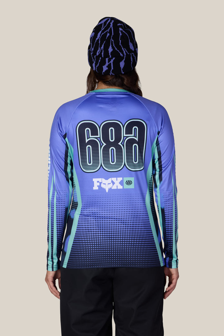 686 Women's Fox Racing Base Layer LS — FOX ALPENGLOW BLUE (vista 2)