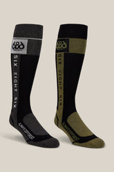686 Men's Merino Flow Sock - 2-Pack - ASSORTED