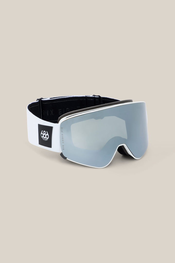 686 SMARTY® Magnetic Goggle - Small — WHITE+SILVER MIRROR+AMBER