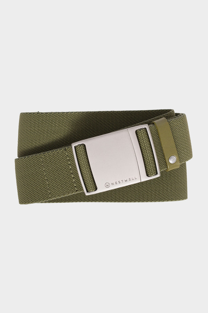686 Westwell Clicker Stretch Belt — NICKEL / ARMY