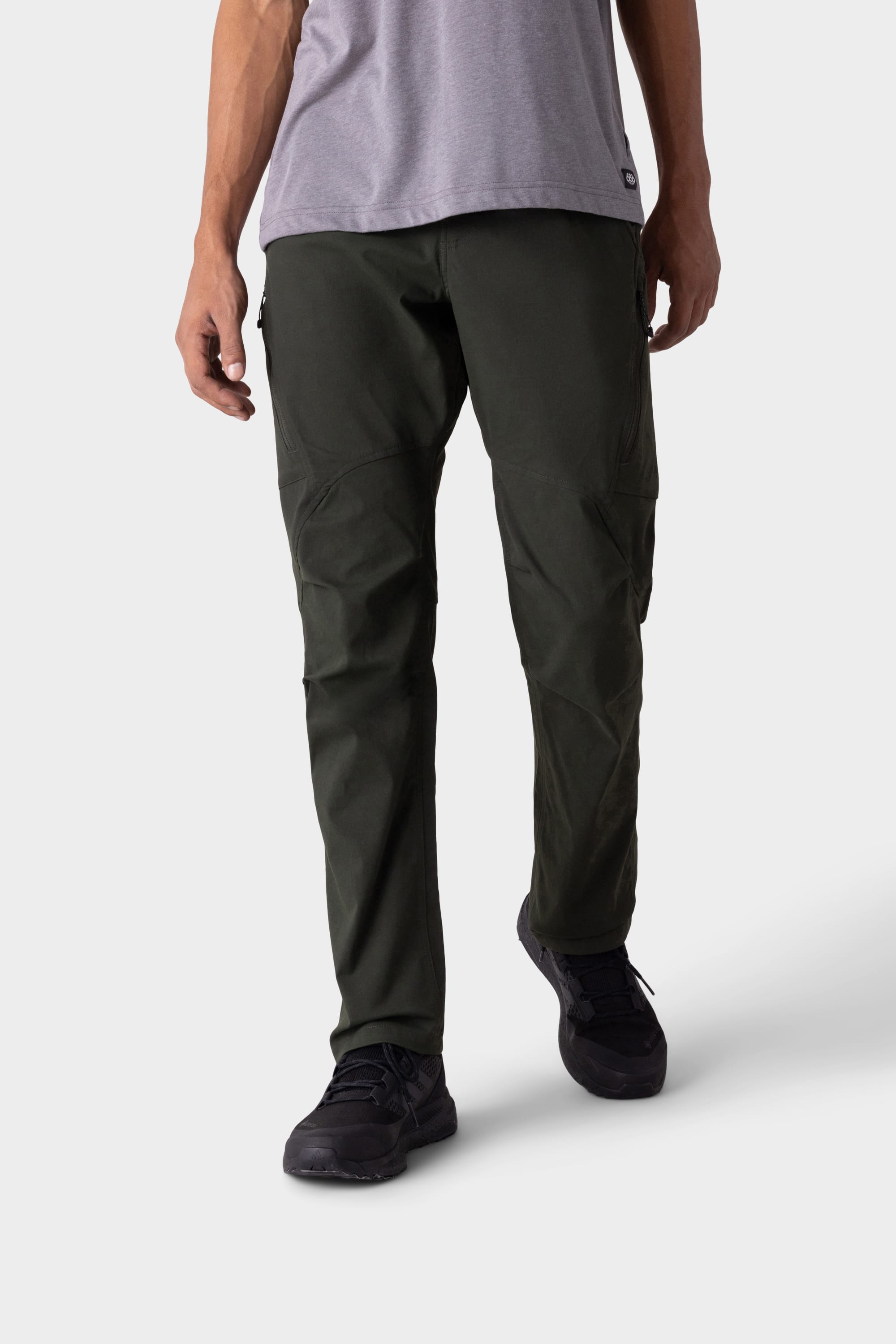 Relaxed Fit Nylon Cargo Pants - Light sage green - Men